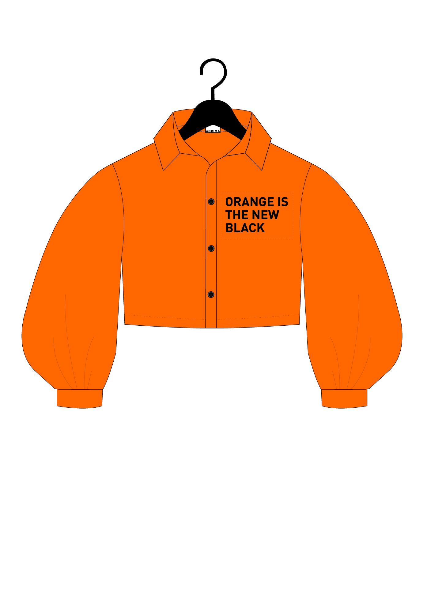 THE 'ORANGE IS THE NEW BLACK' CROPPED SHIRT